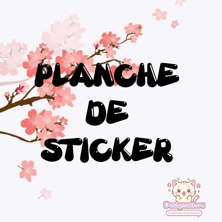 PLANCHE DE STICKER