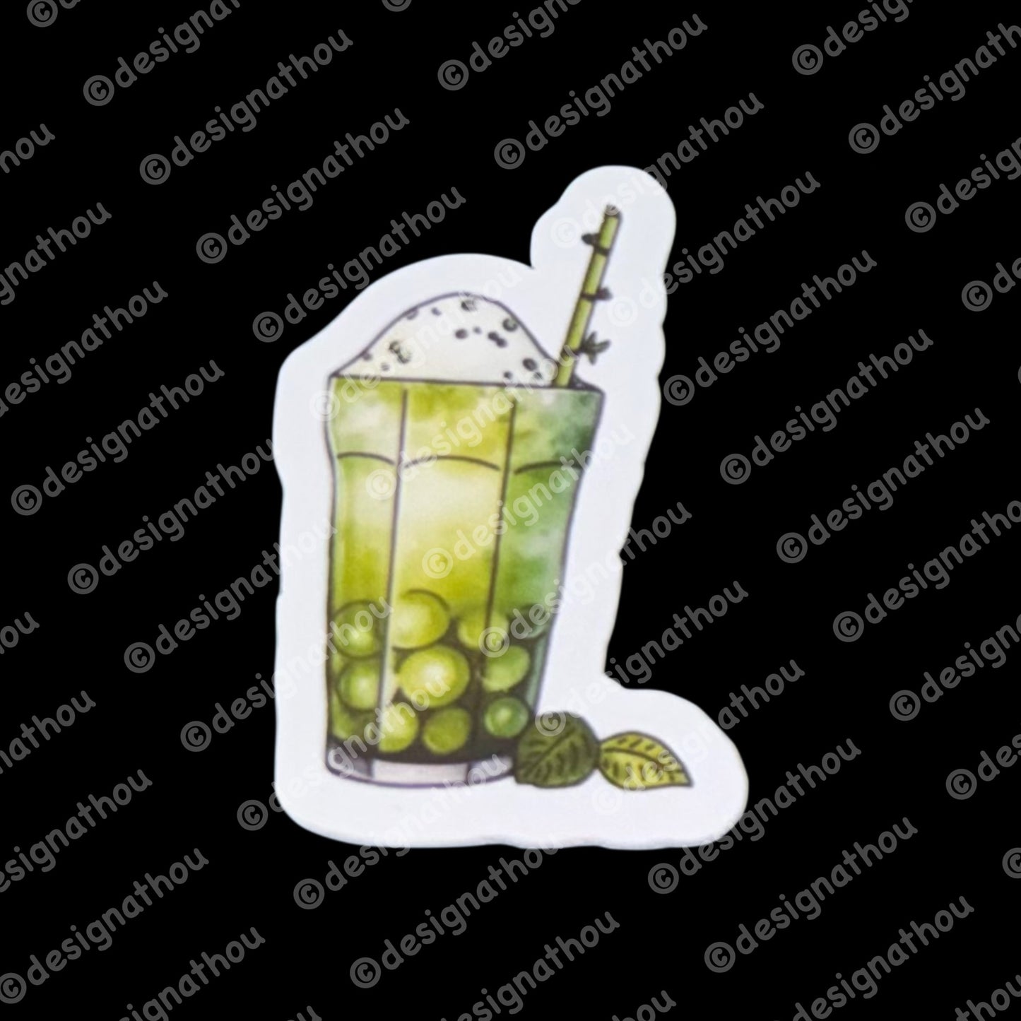 Bubble Tea Matcha Stickers